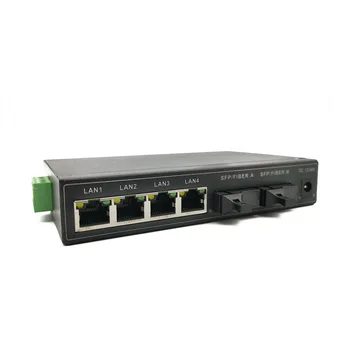 OEM 4+2 порт гигабитная сеть Ethernet коммутатор PoE 48 В 10/1000M промышленный медиаконвертер оптоволоконный коммутатор poe