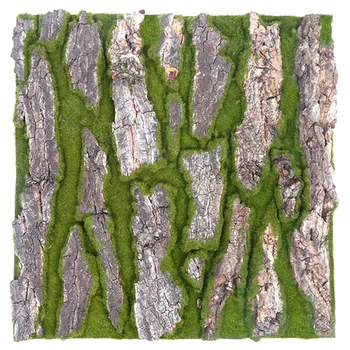 Моделирование Кора дерева Украшение домашней канализации Искусственная кора дерева Зеленый мох Свадебное украшение Трава Стена Искусственные растения