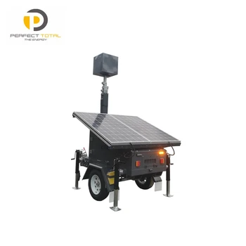 Мобильный прицеп для наблюдения на солнечных батареях