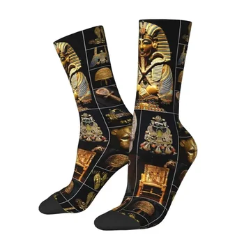 Мужские и женские спортивные носки, 3D-печать, египетский фараон, иероглифы, прерии, Тутанхамон, Футбол, Горячий, Мода