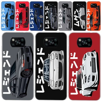 JDM Tokyo Drift Спортивный автомобиль Прозрачный мягкий чехол для телефона для Xiaomi Poco X5 X4 Gt X3 Nfc M5s M4 Pro M3 F3 F2 F1 Mi Note 10 A2 A3 L